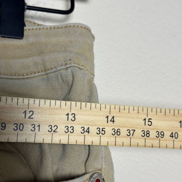 Demolition Cargo Punk Khaki Moto Pant Slim Front Pockets Tech Men 28x29 Y2K - Picture 5 of 16